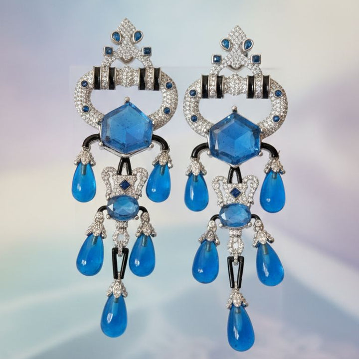 Regal Azure Chandelier