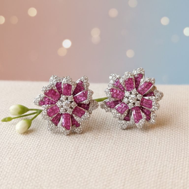 Emerald Bloom Studs