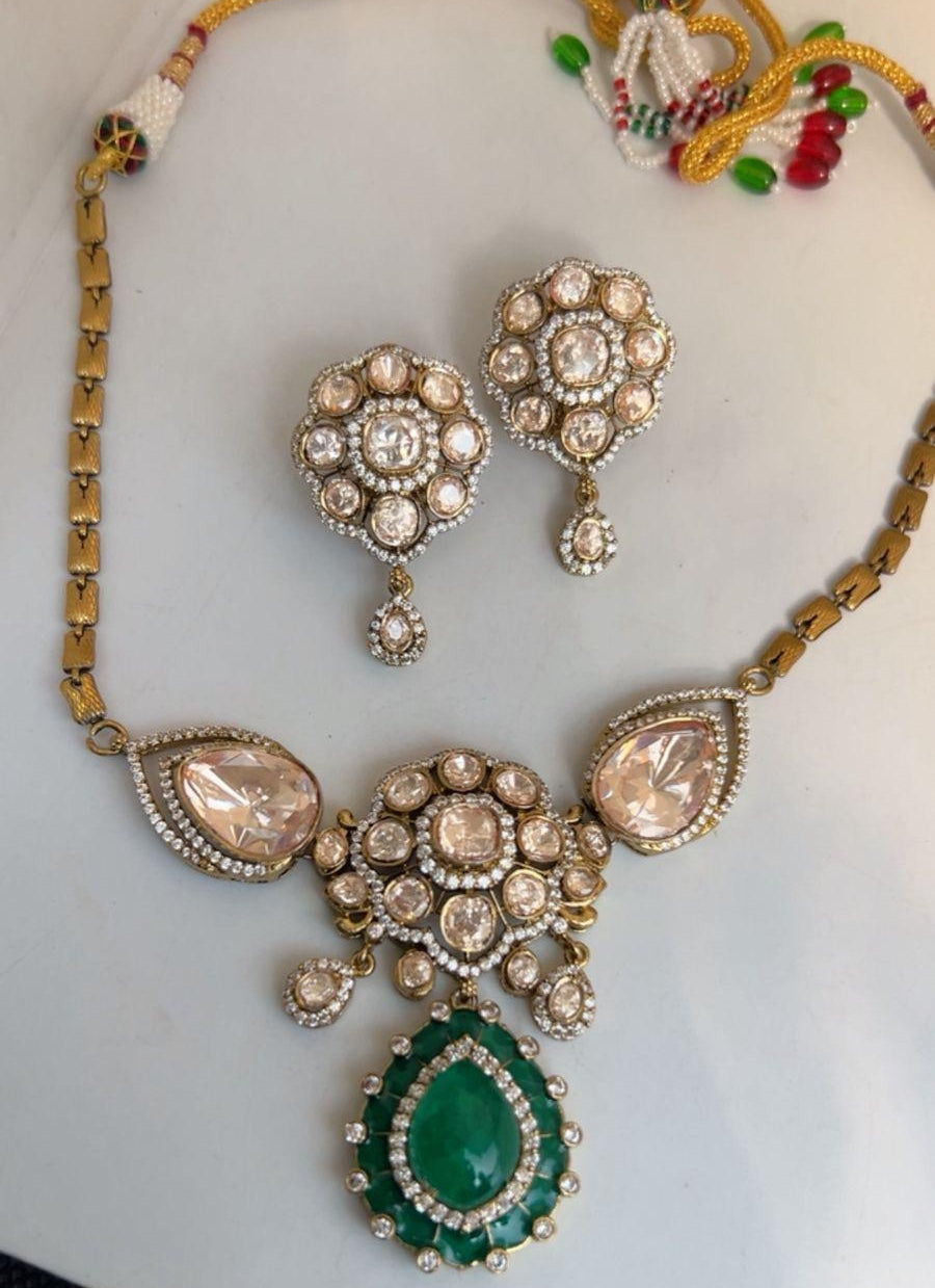 Emerald Royale Polki Set