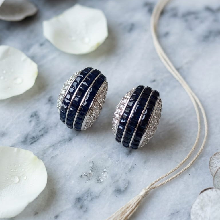 Midnight Stripe Glam hoops