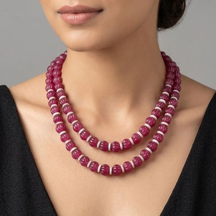 Classic Bead Layered Necklace