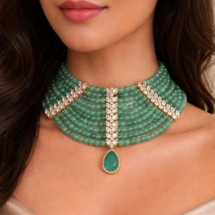 Emerald Royal Cascade Choker