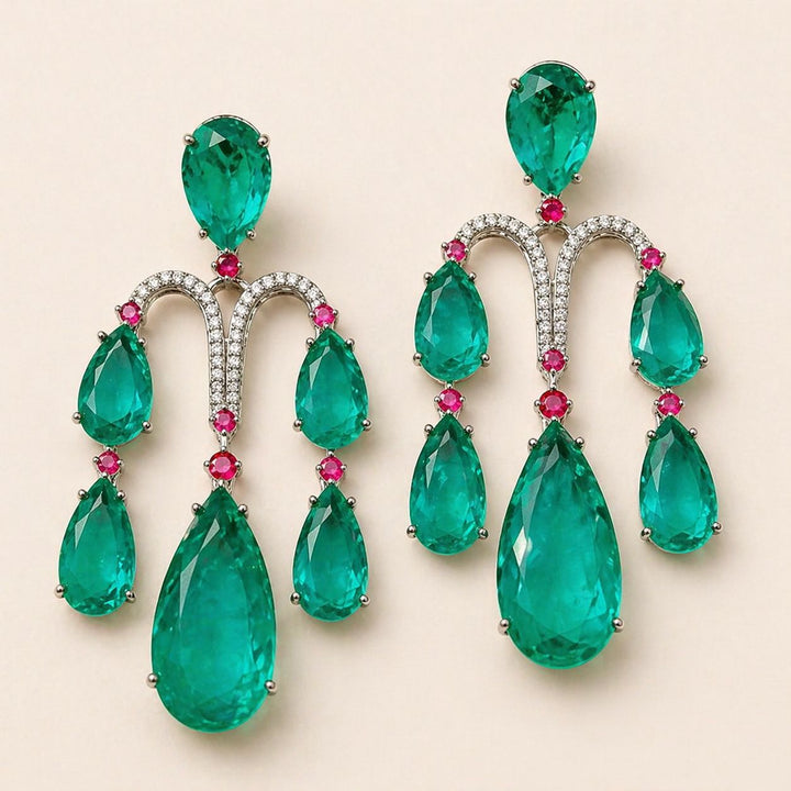 Emerald Cascade Earrings