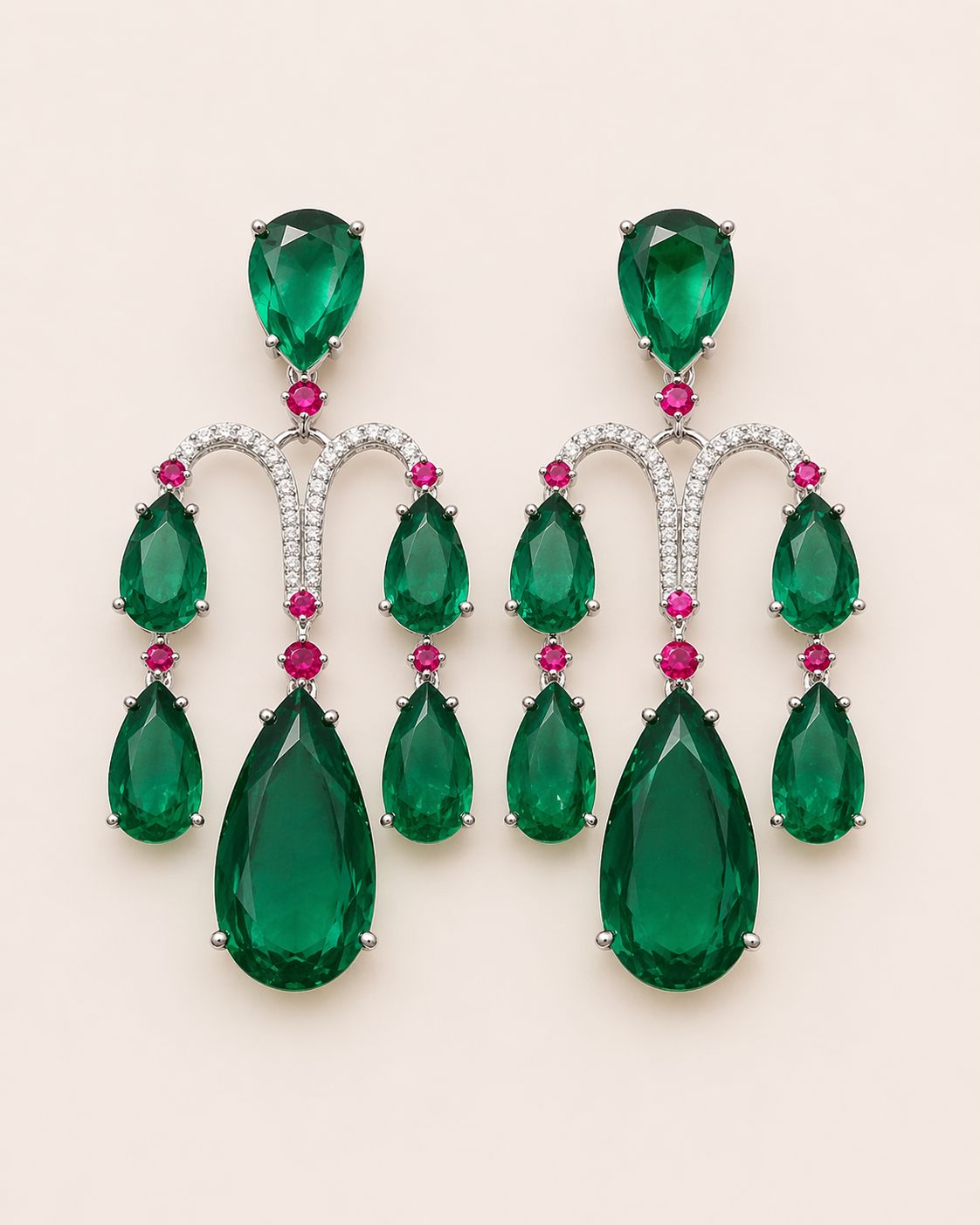 Emerald Cascade Earrings