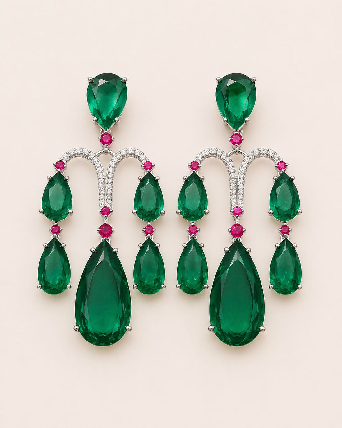 Emerald Cascade Earrings