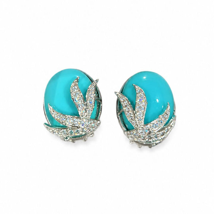 Emerald Leaf Studs