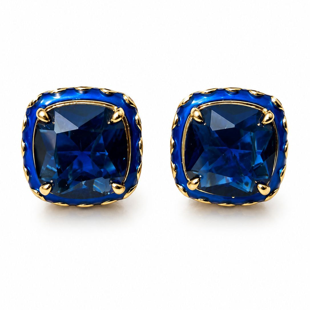 Celestial Cushion Stud Earrings