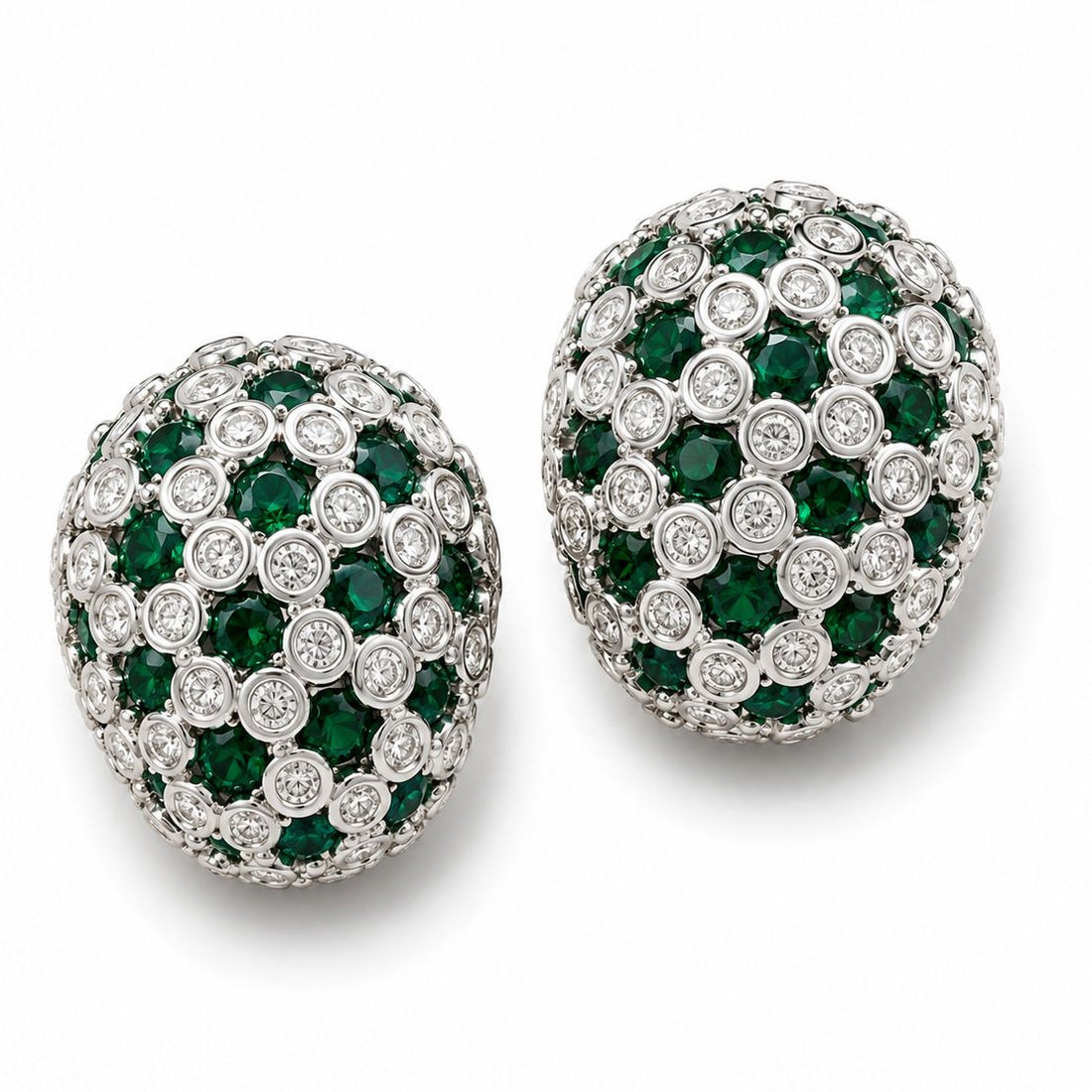 Imperial Mosaic Dome Stud Earrings