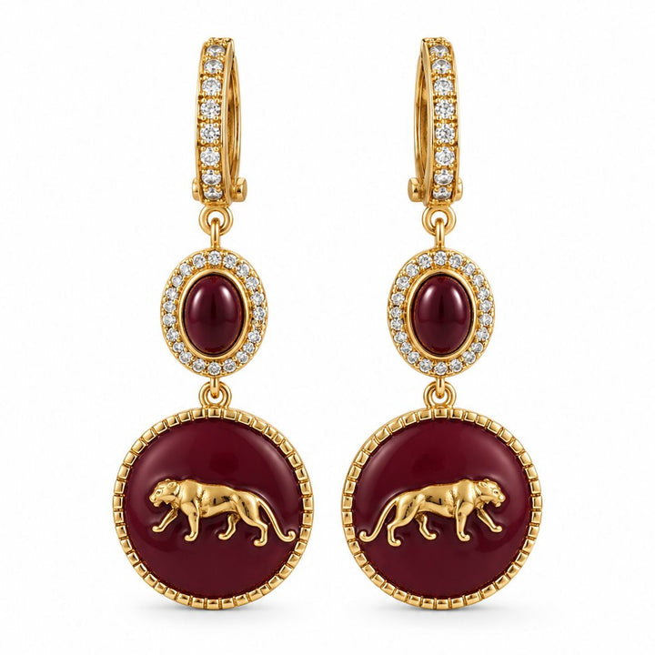 Royal Tiger Drop Earrings