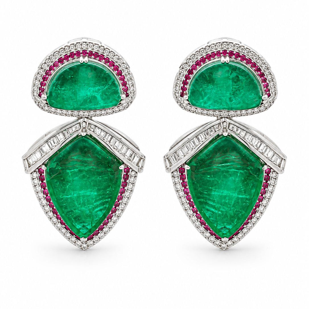 Geometric Luxe Drop Earrings