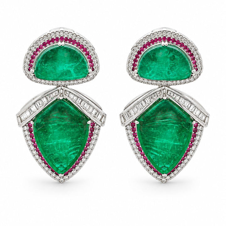 Geometric Luxe Drop Earrings