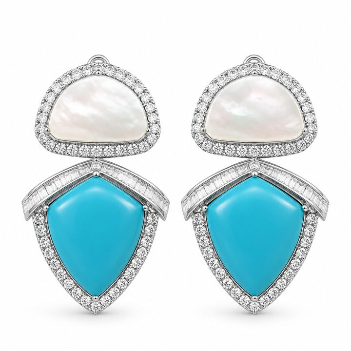 Geometric Luxe Drop Earrings
