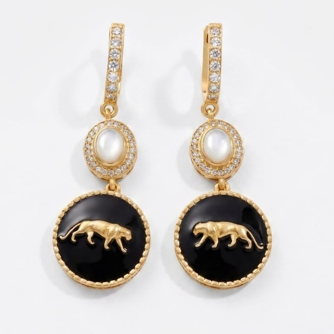 Royal Tiger Drop Earrings