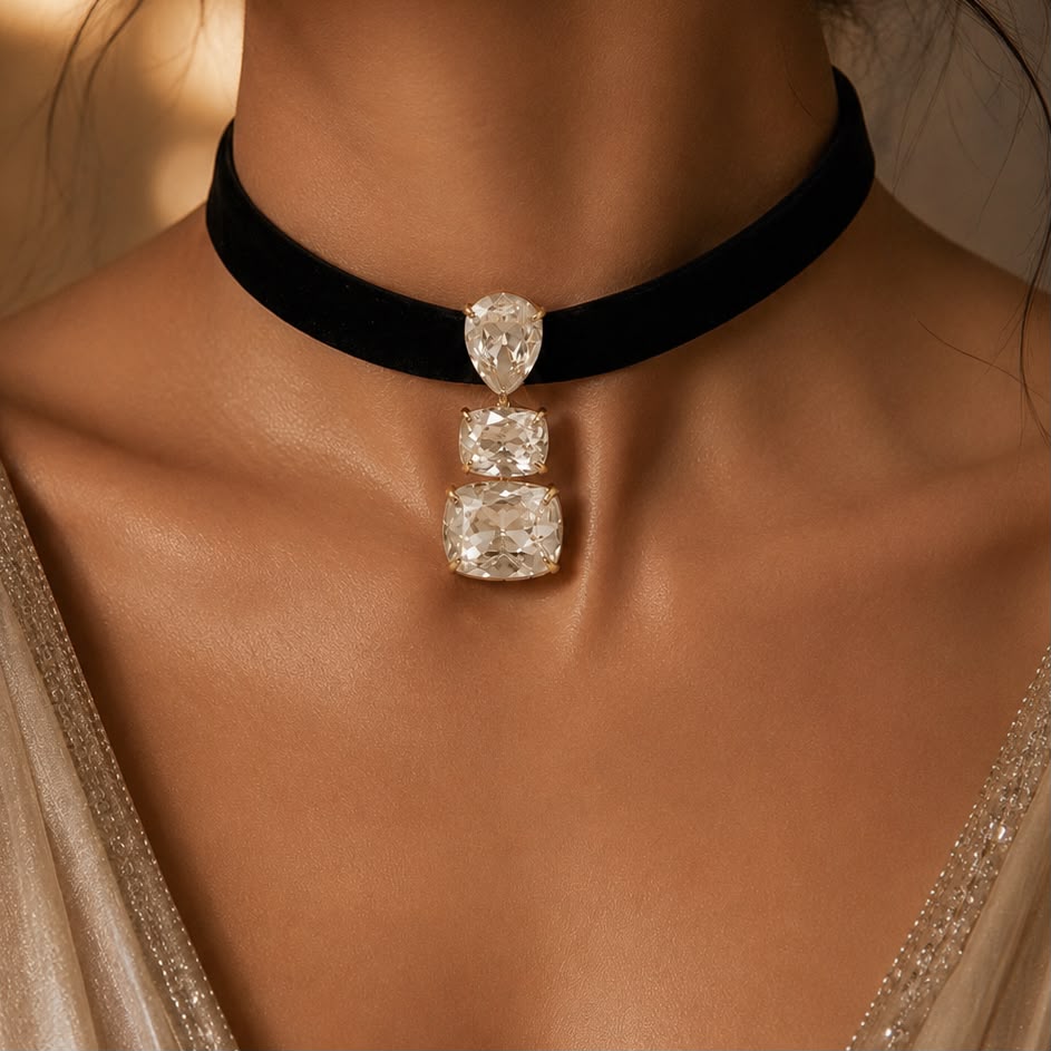 Velvet Glow Swarovski Choker
