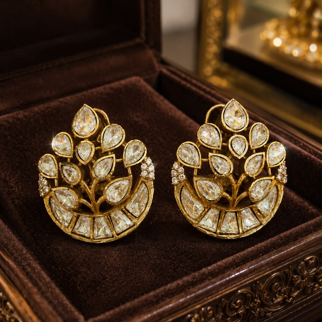 Leaf Crest Studs