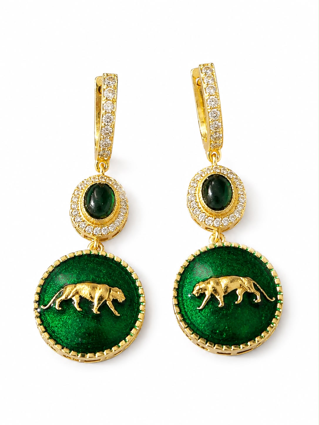 Royal Tiger Drop Earrings