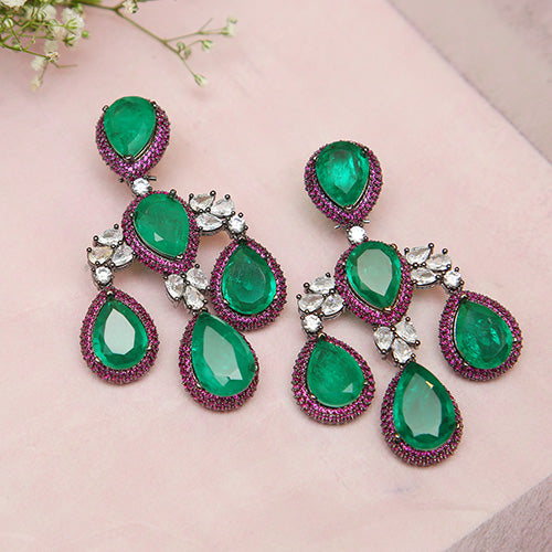 Chandelior Doublet Long Statement Earrings
