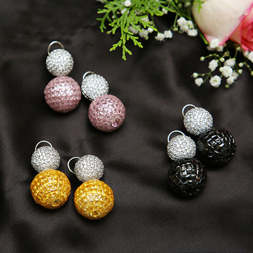 Dual Ball Drop Earring