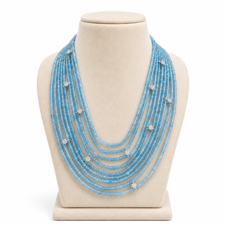 Azure Stardust Layered Necklace