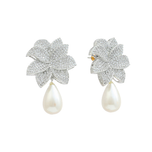 Flower Shape Pearl Drop