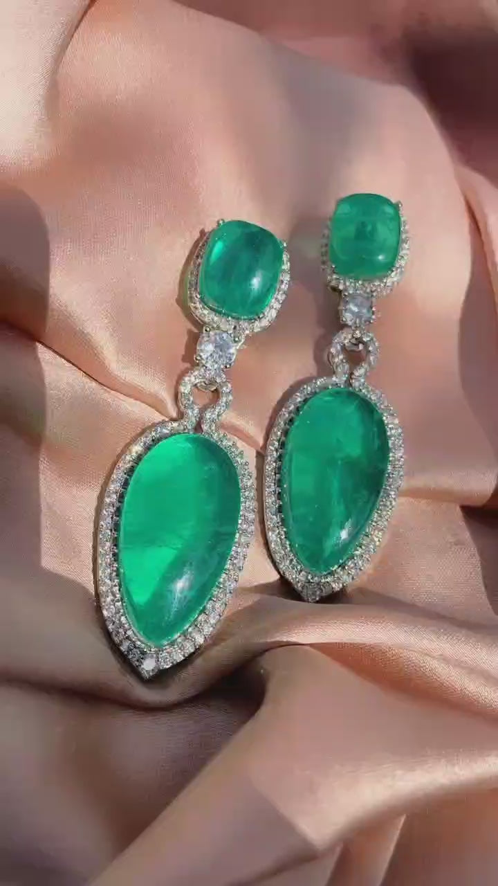 Illuminate Dual Pear Drop Earrings Medium Size