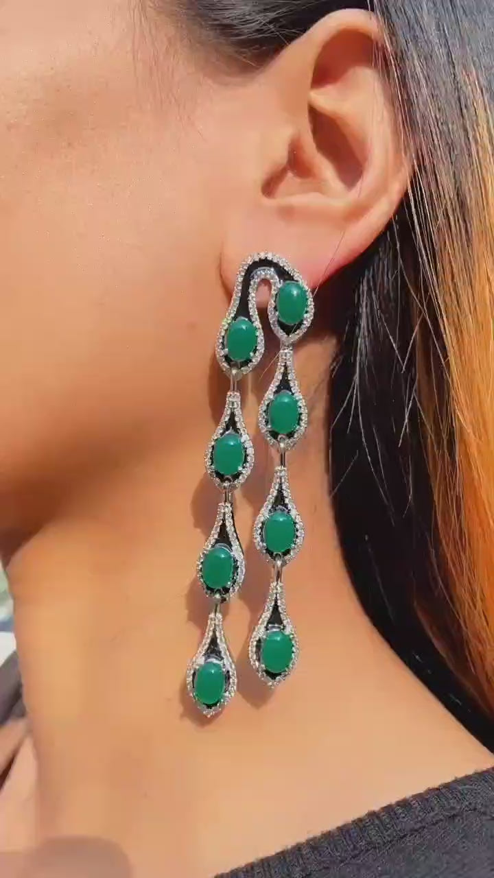 Art Deco Glam Earring Long