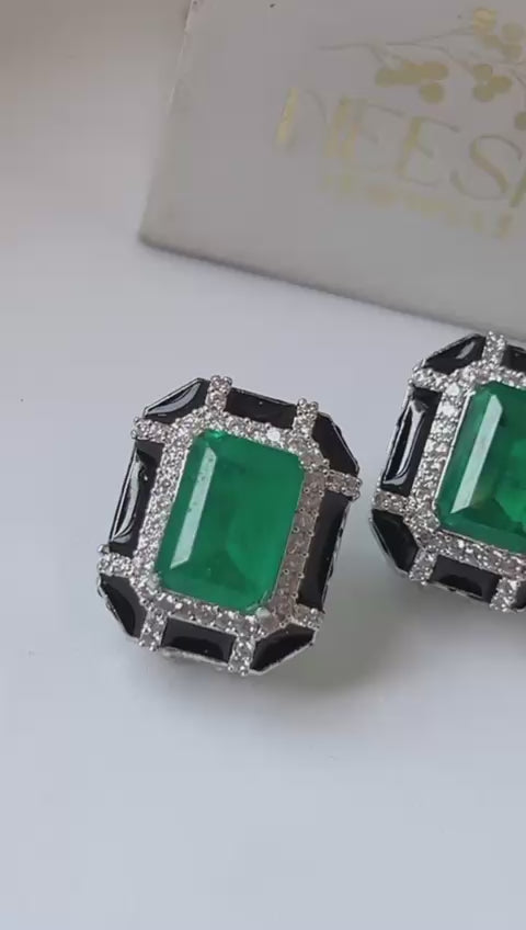 The Midnight Deco Studs