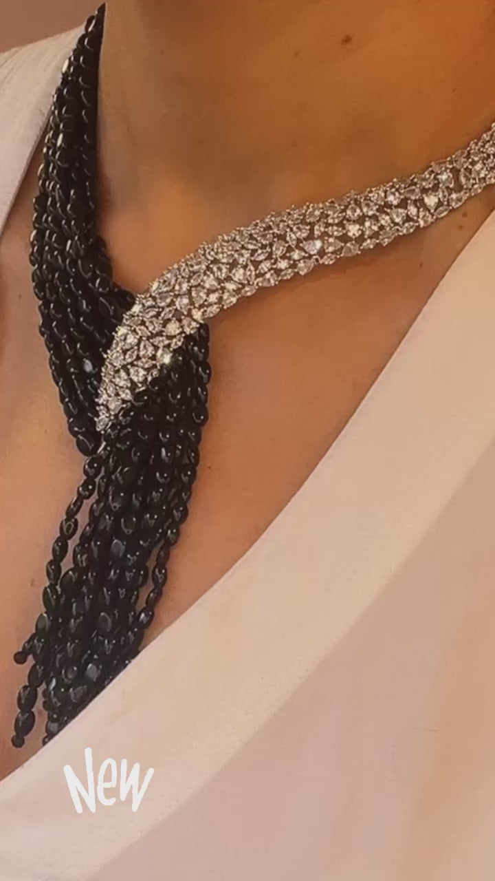Midnight Serpent Knot Necklace