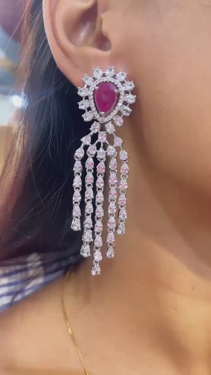 Royal Teardrop Dangle Earrings