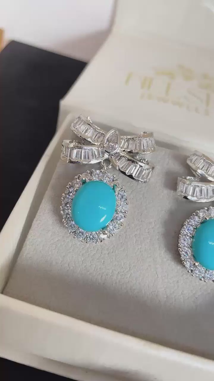 Pearl And Diamond Bow Earring