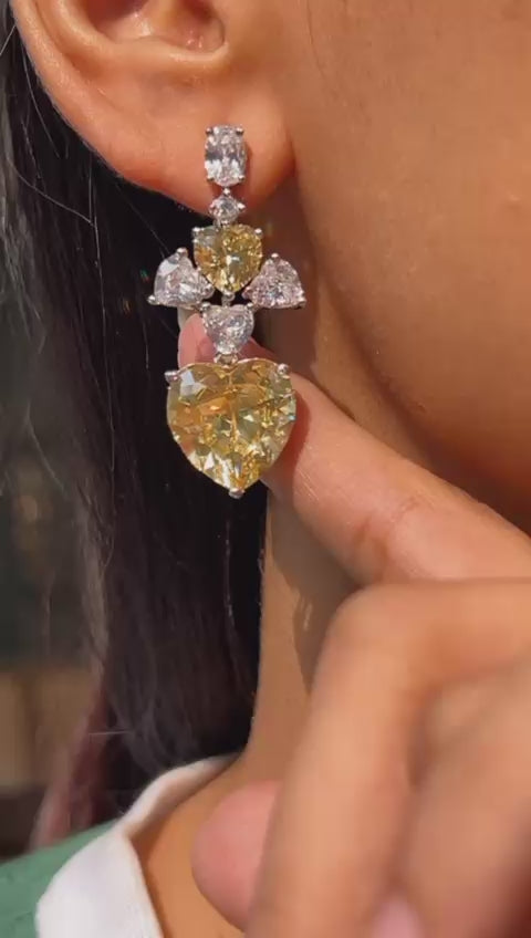Heart Cascade Earrings