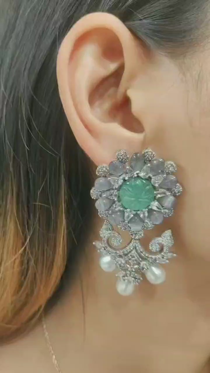 Ruby and Pearl Earring