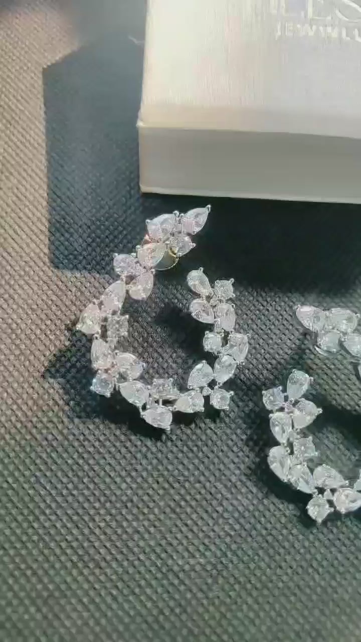 Contemporary Silver Zirconia Stud