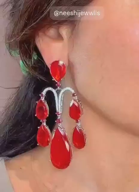 Emerald Cascade Earrings