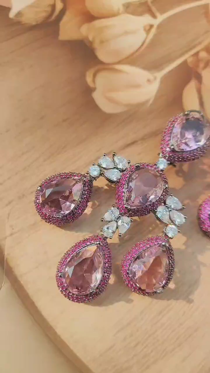 Chandelior Doublet Long Statement Earrings