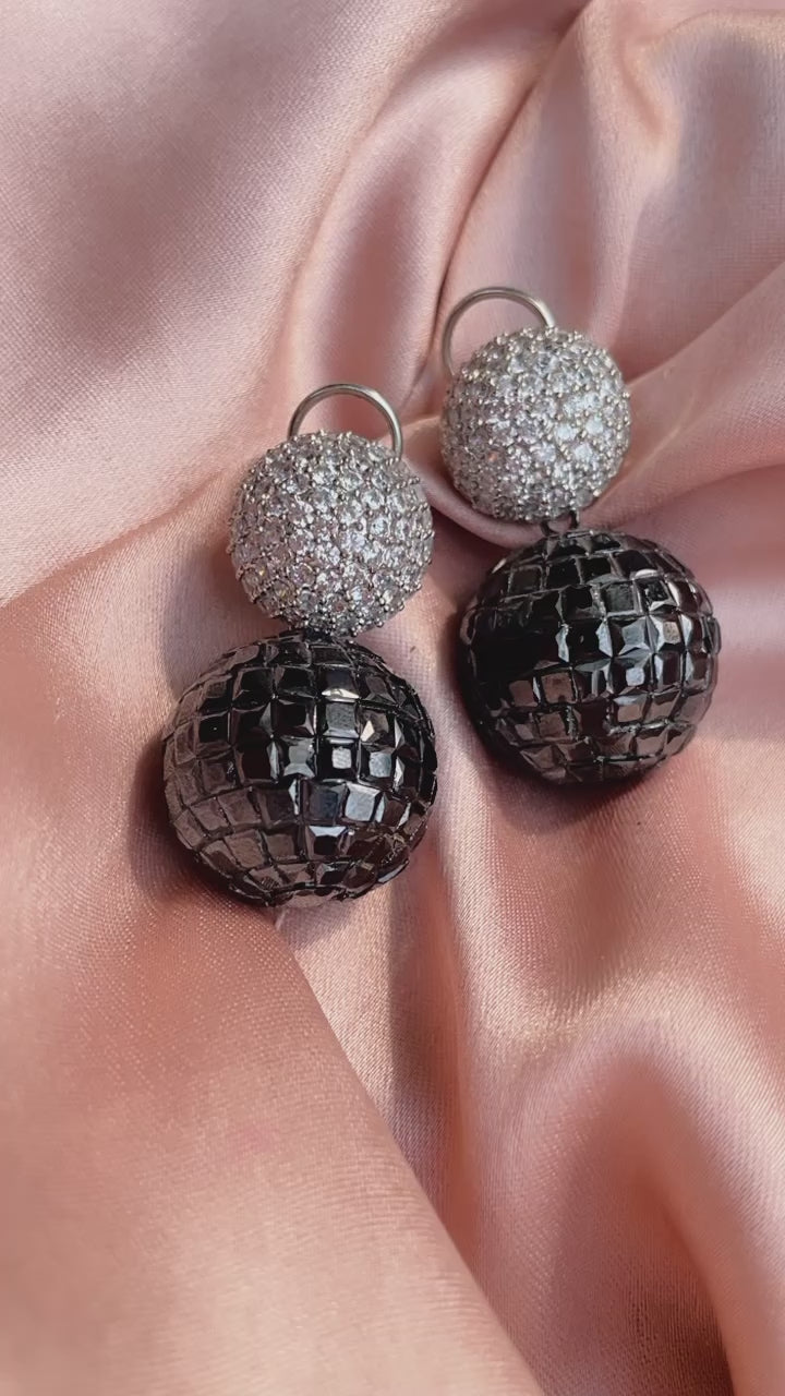 Dual Ball Drop Earring