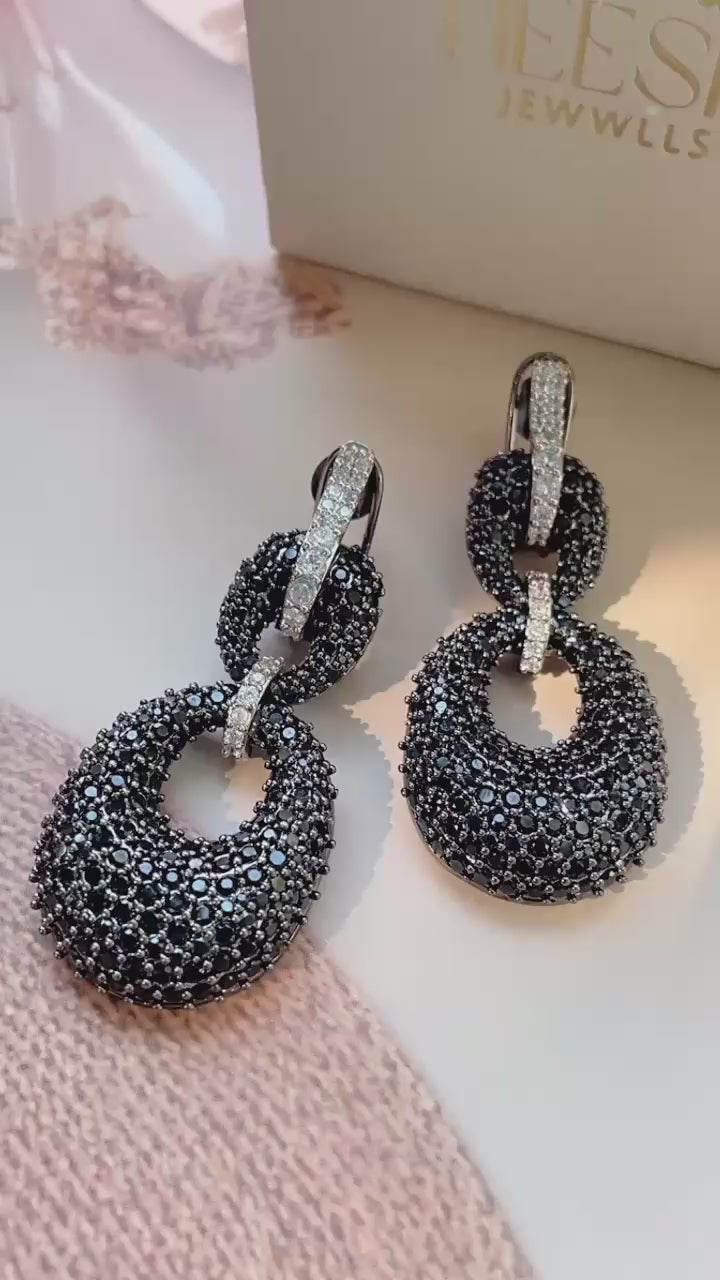 Dual Shape Statement Cocktail Earring