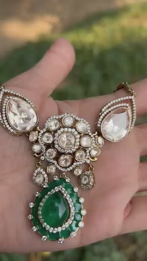 Emerald Royale Polki Set