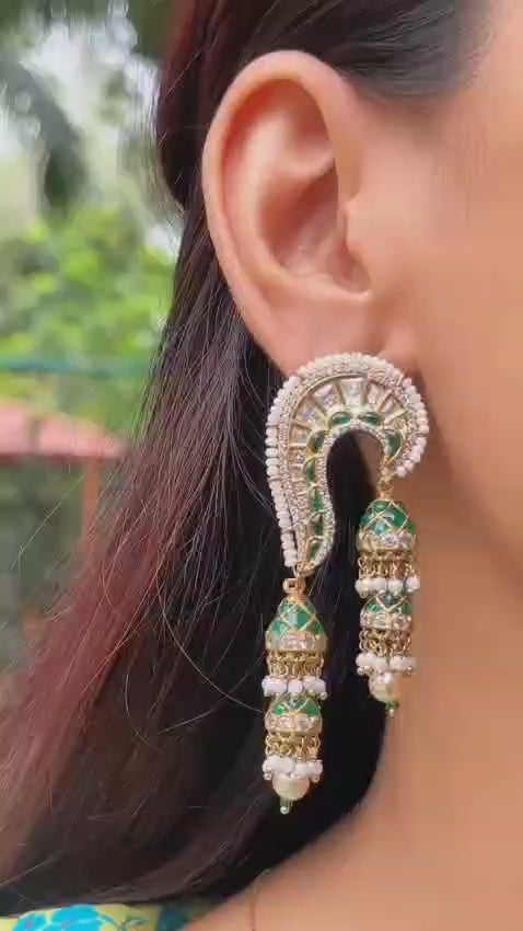 Heirloom Inverted Hoop Drops