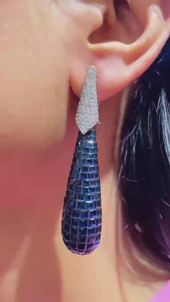 Invisible Setting Diamond Drop