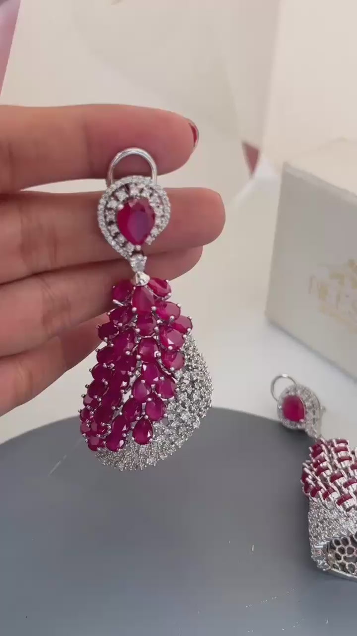 Scarlet Shimmer Earrings