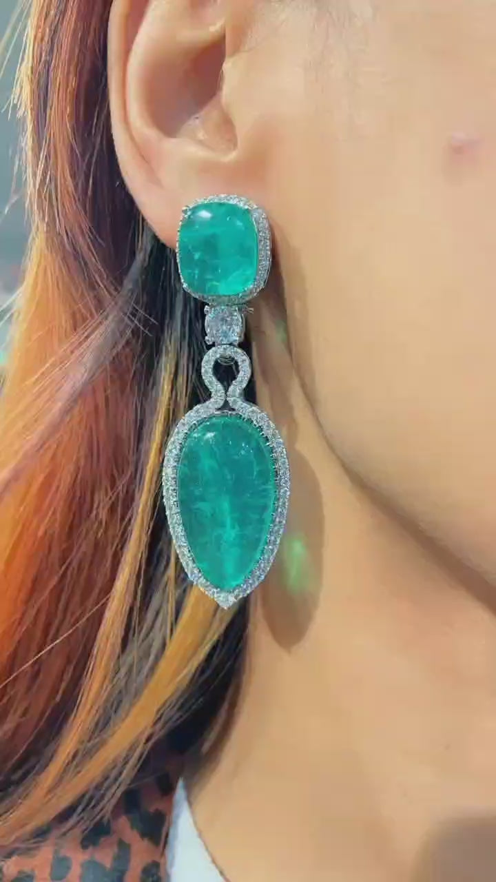 Illuminate Dual Pear Drop Earrings Medium Size