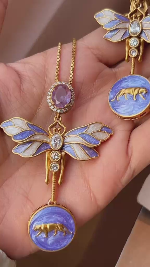 Noir Dragonfly Charm Pendant