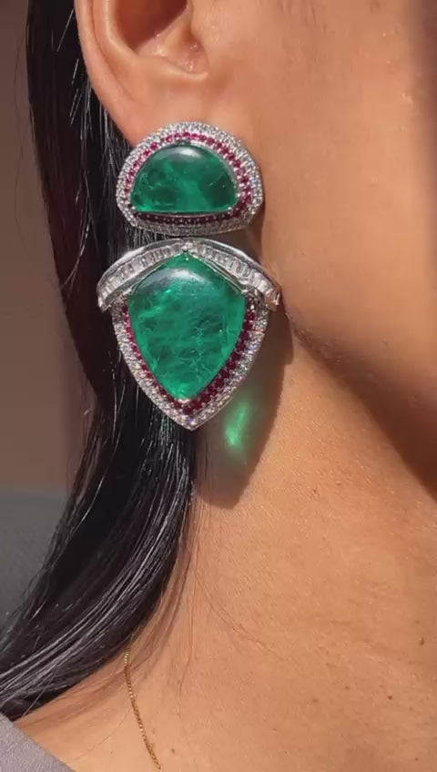 Geometric Luxe Drop Earrings