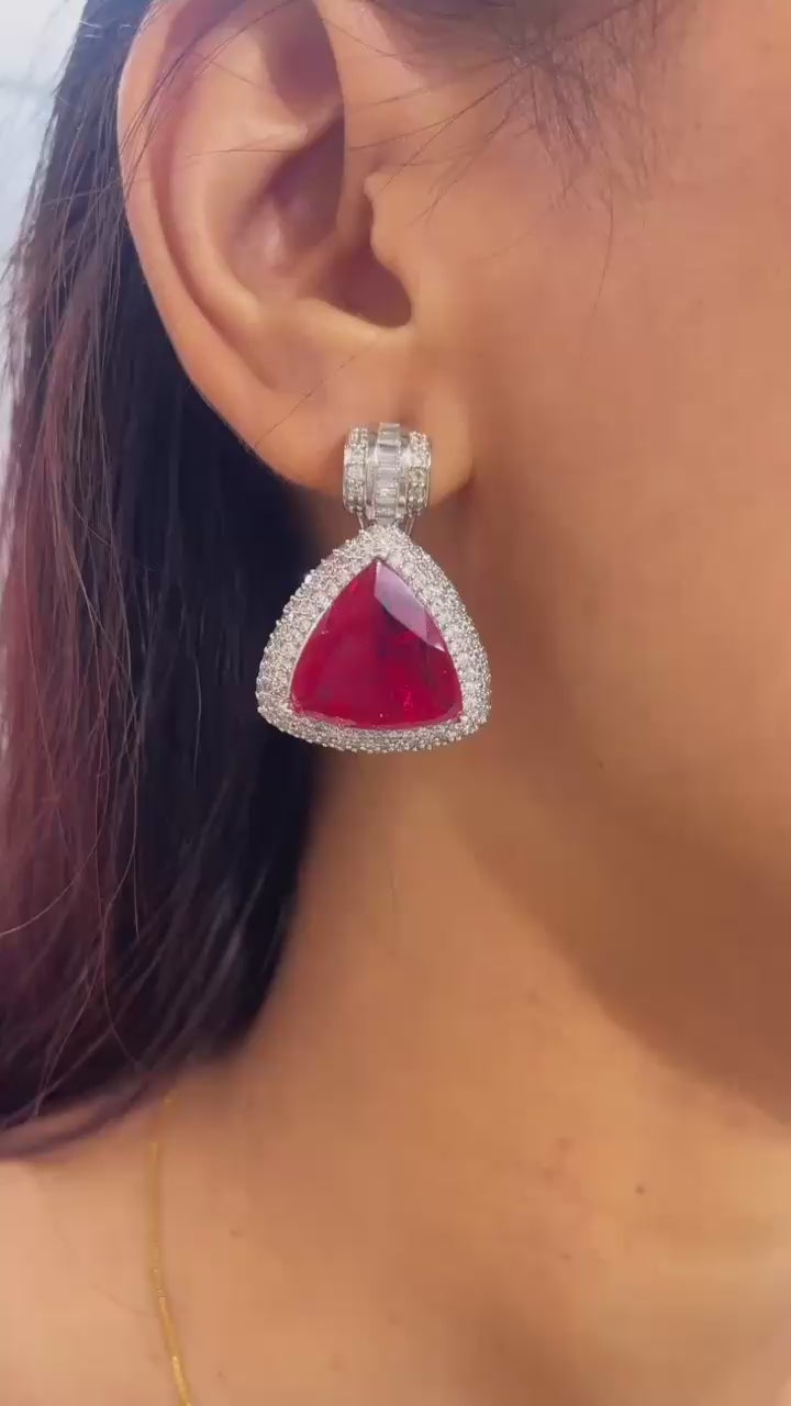 Semiprecious Halo Earrings