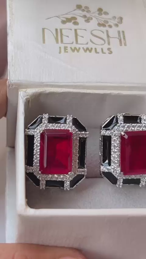 The Midnight Deco Studs