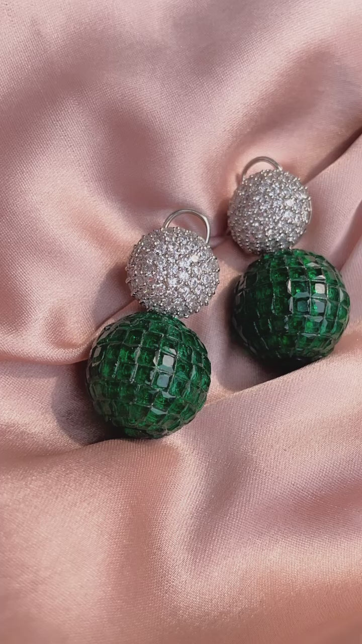 Dual Ball Drop Earring