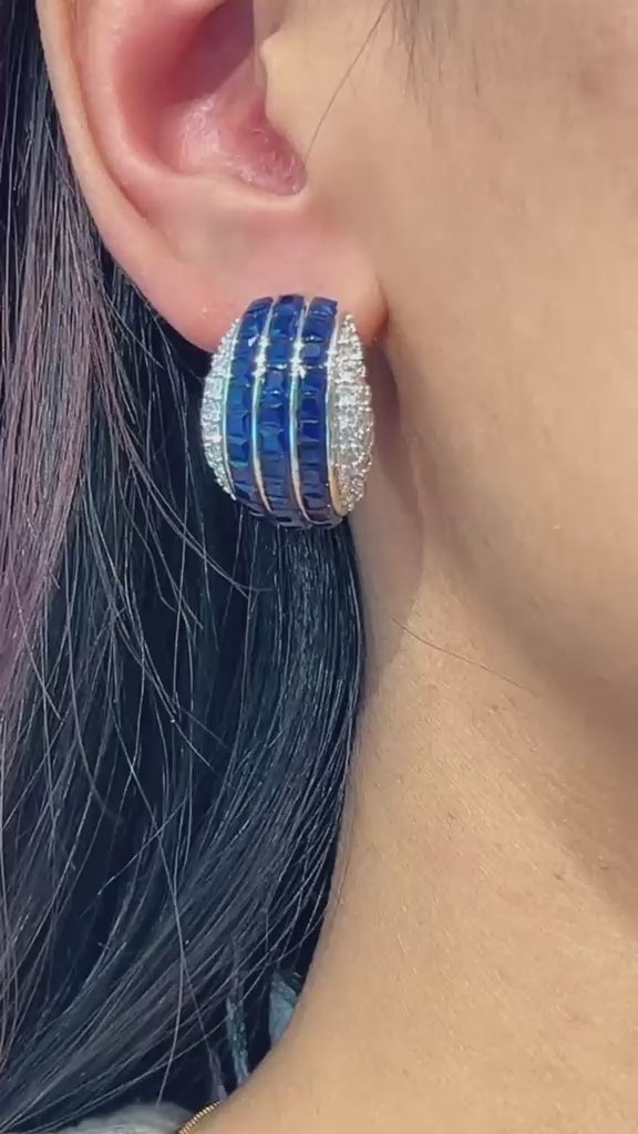 Midnight Stripe Glam hoops