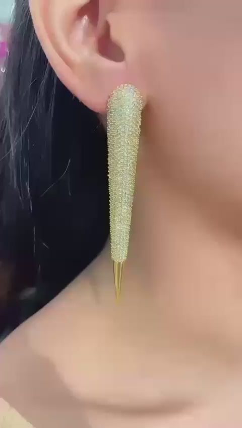 Nano Setting Modern Design Earring