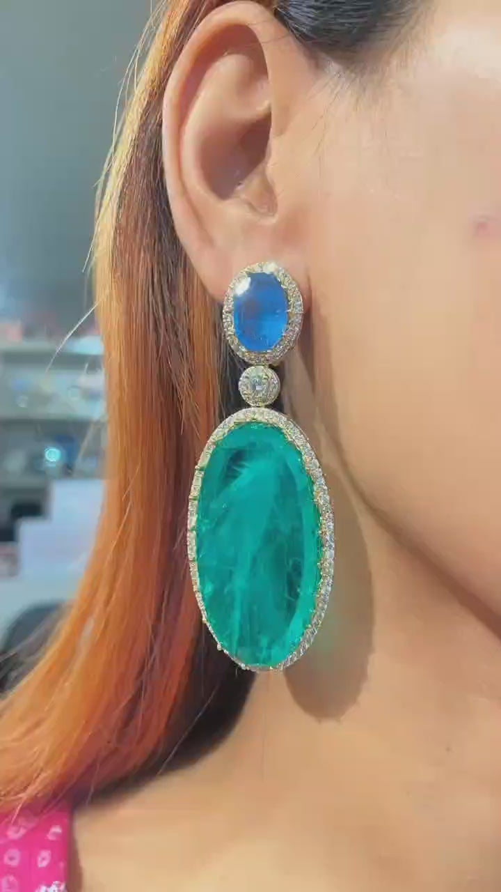 Long Oval Statement Earring